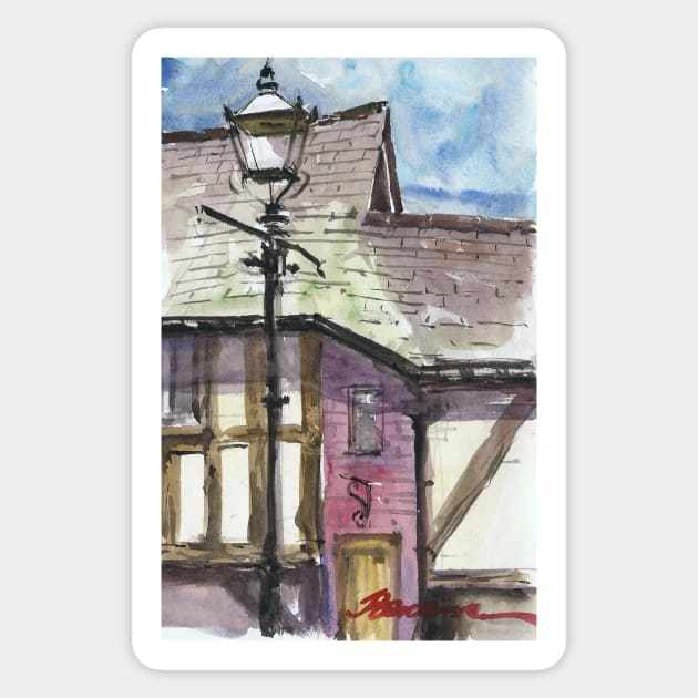 Lamp posts of Shrewsbury Sticker by bakuma